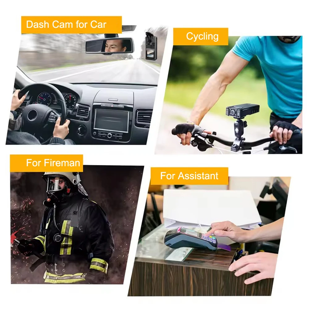 1296P มินิกล้อง Night Vision การบันทึกอินฟราเรดหมุนกล้อง Motion Detection 3000mAh บันทึกเวลากีฬา DV