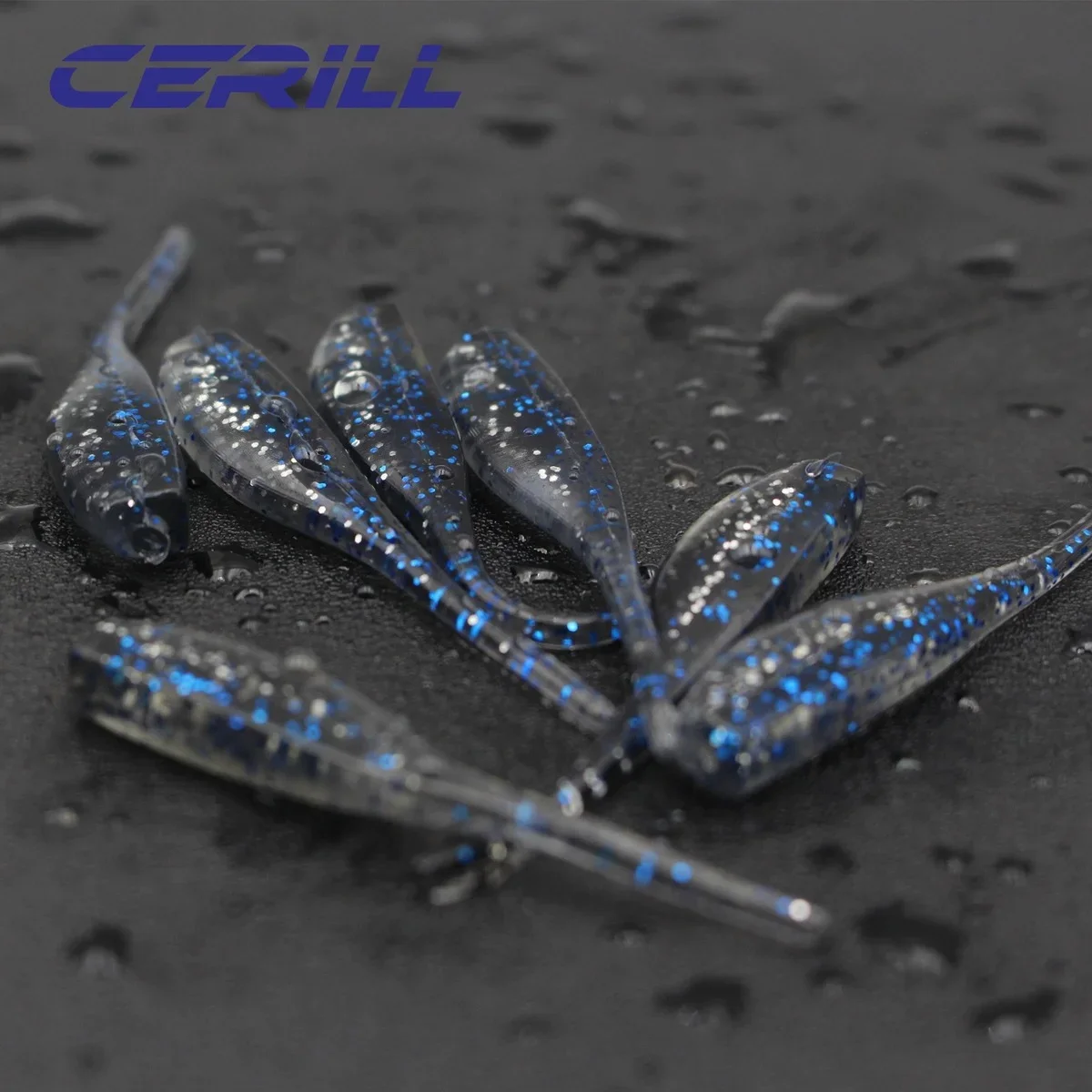 Lot 10-20 parlatıcı yumuşak balıkçılık cazibesi Mini çift renk tek iğne kuyruk silikon yapay solucan yem Wobblers Swimbait mücadele