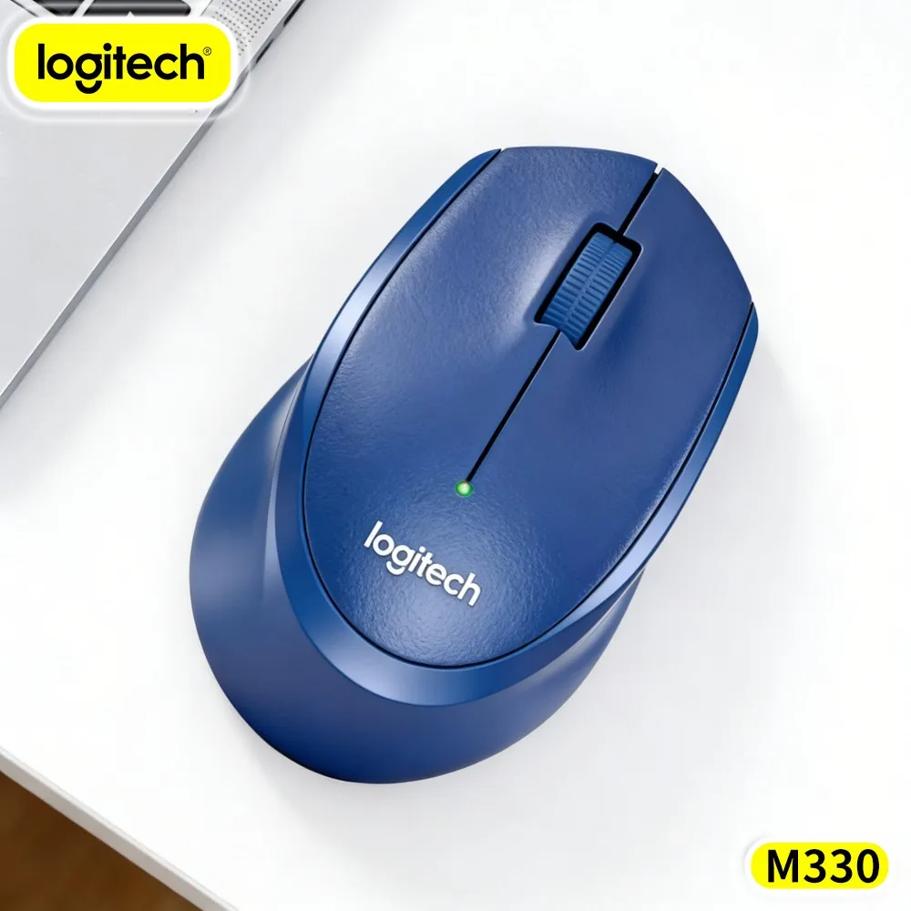Logitech M330 Wireless Ergonomic Mouse 2.4Ghz Silent Click High Precision For Windows Mac Linux PC Laptop