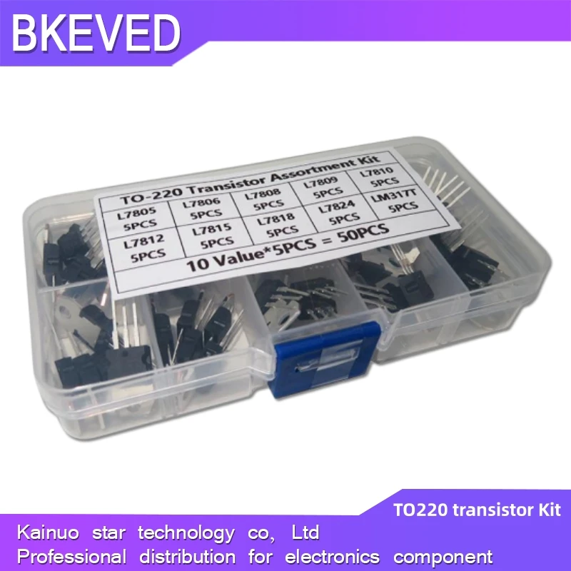 10value*5PCS=50PCS LM317T L7805 L7806 L7808 L7809 L7810 L7812 L7815 L7818 L7824 Transistor Kit Voltage Regulator with Box