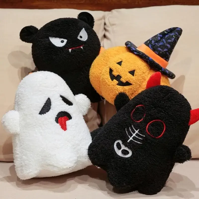 

Adorable Halloween Pumpkin Study Friend Desk Companion Soft Stuffed Animal Toy For Kids Learning Motivation Gift 15UB