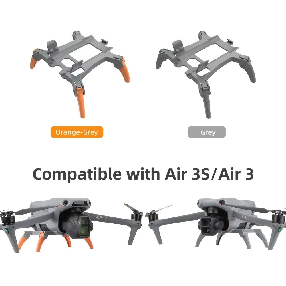 معدات الهبوط العنكبوتية القابلة للطي لـ DJI Air 3S/Air 3 ارتفاع تمديد دعم حامي الساق حماية سفلية ملحقات طائرات بدون طيار