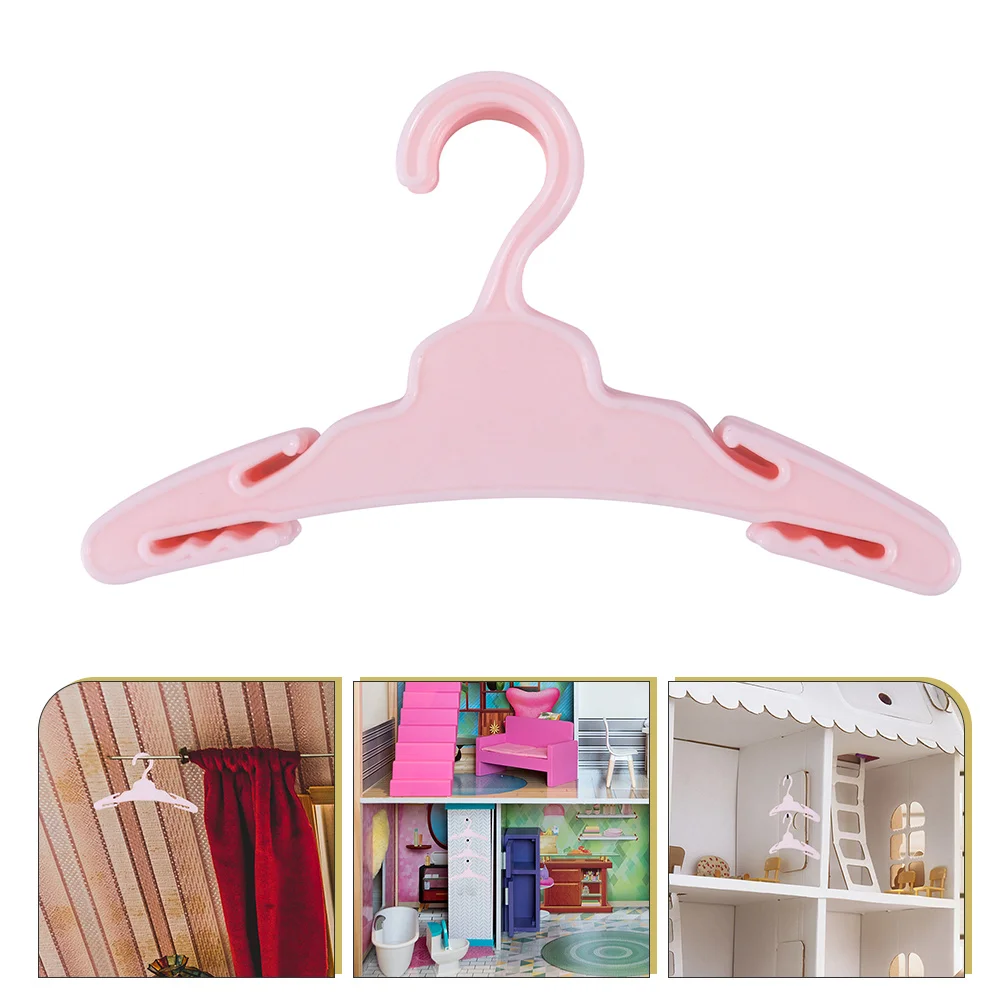 

10 Pcs Coat Hanger Clothes Rack Racks Clothing Hangers for Pink Miniature Baby