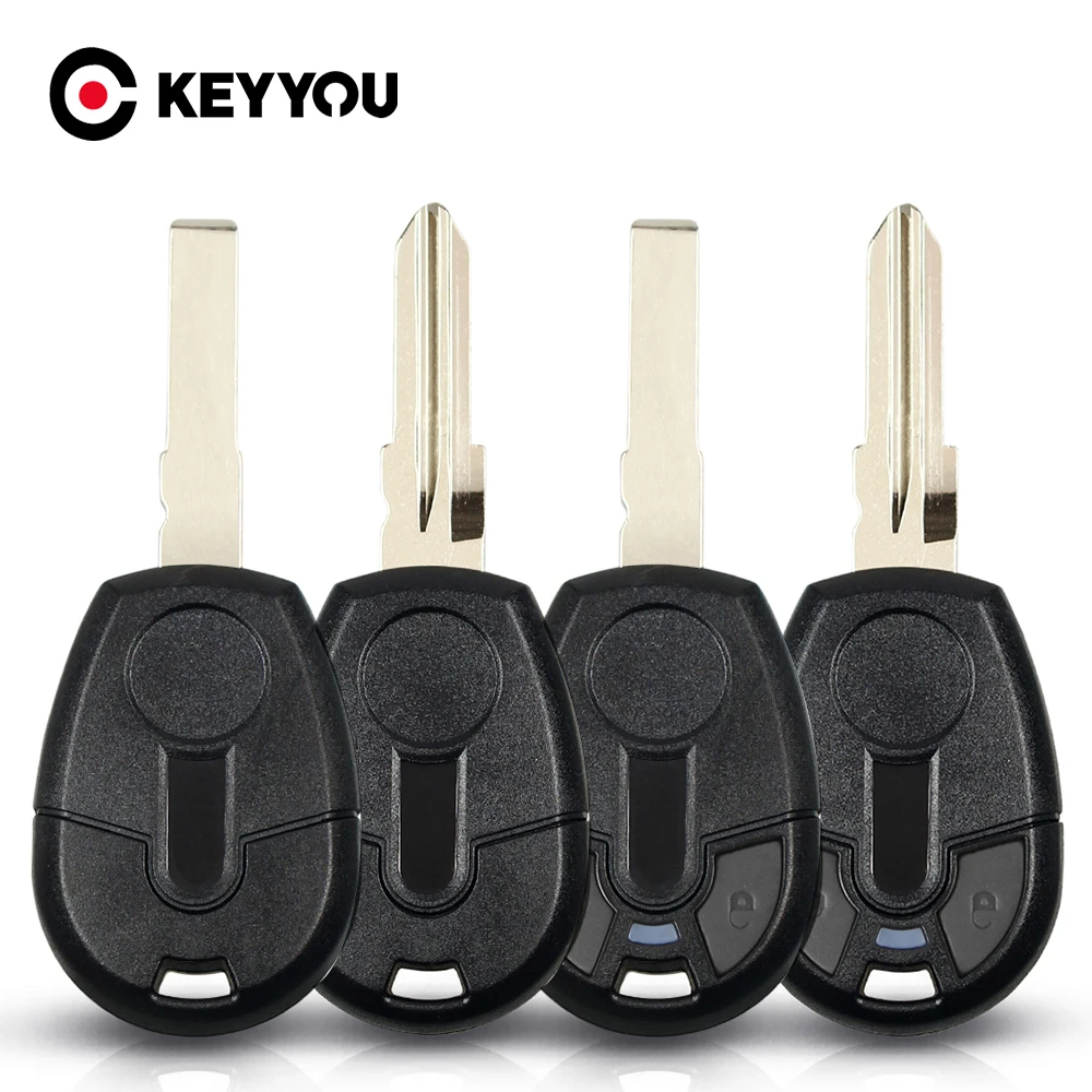 

KEYYOU Car Remote Key Shell Case For Fiat Transponder Chip Blank Key Cover With SIP22/GT15R Replacement