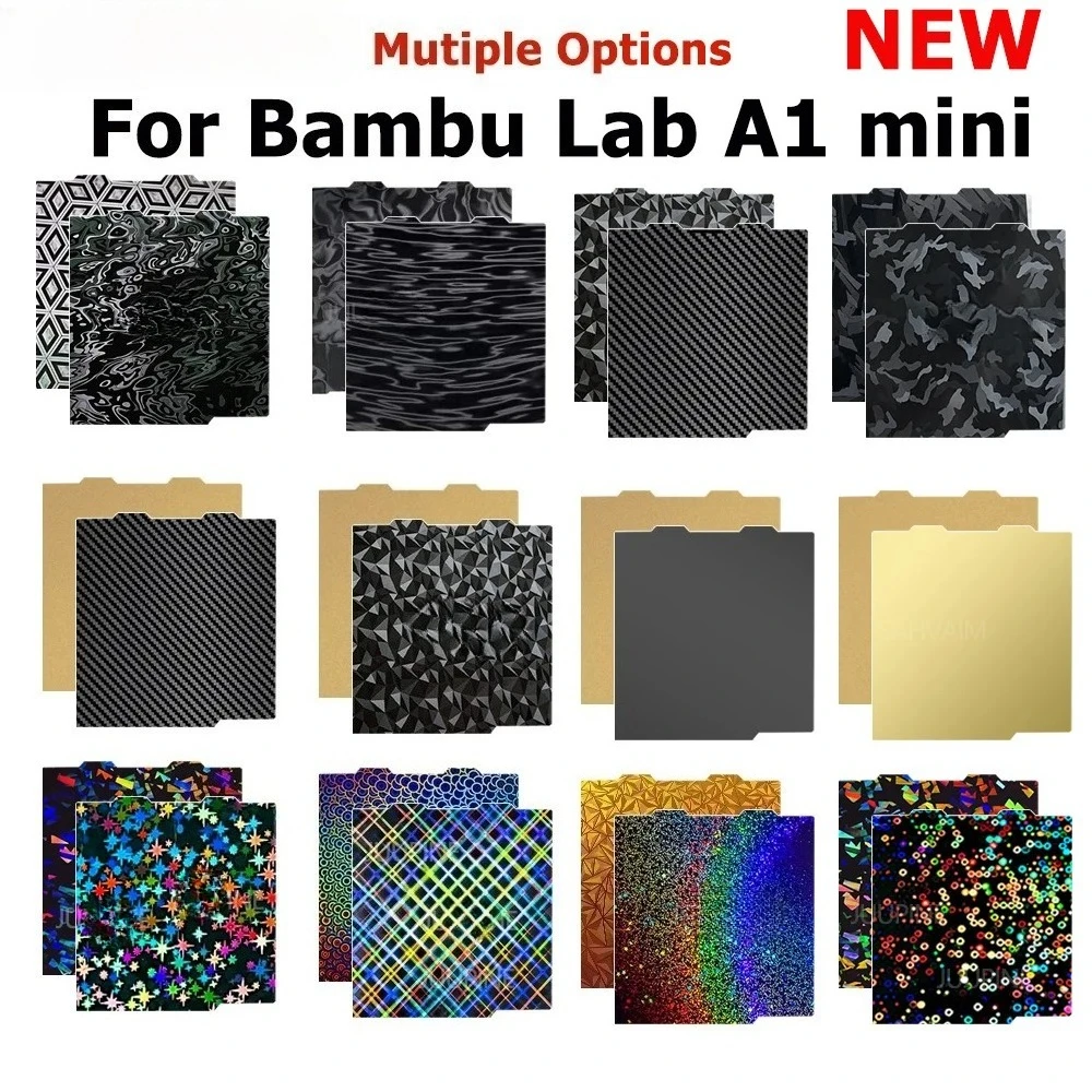 

Smooth Textured PEI Build Plate for Bambu-lab A1 Mini Spring Steel Sheet for Bambulab Flexible PEI Print Bed Removable 184x184mm