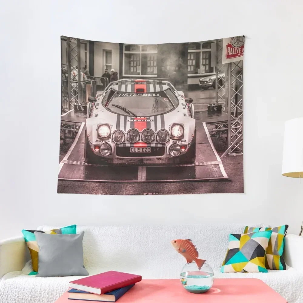 Lancia Stratos Rally car in Martini Racing Livery Tapestry Bedroom Decoration Wall Hanging Wall Bathroom Decor Tapestry