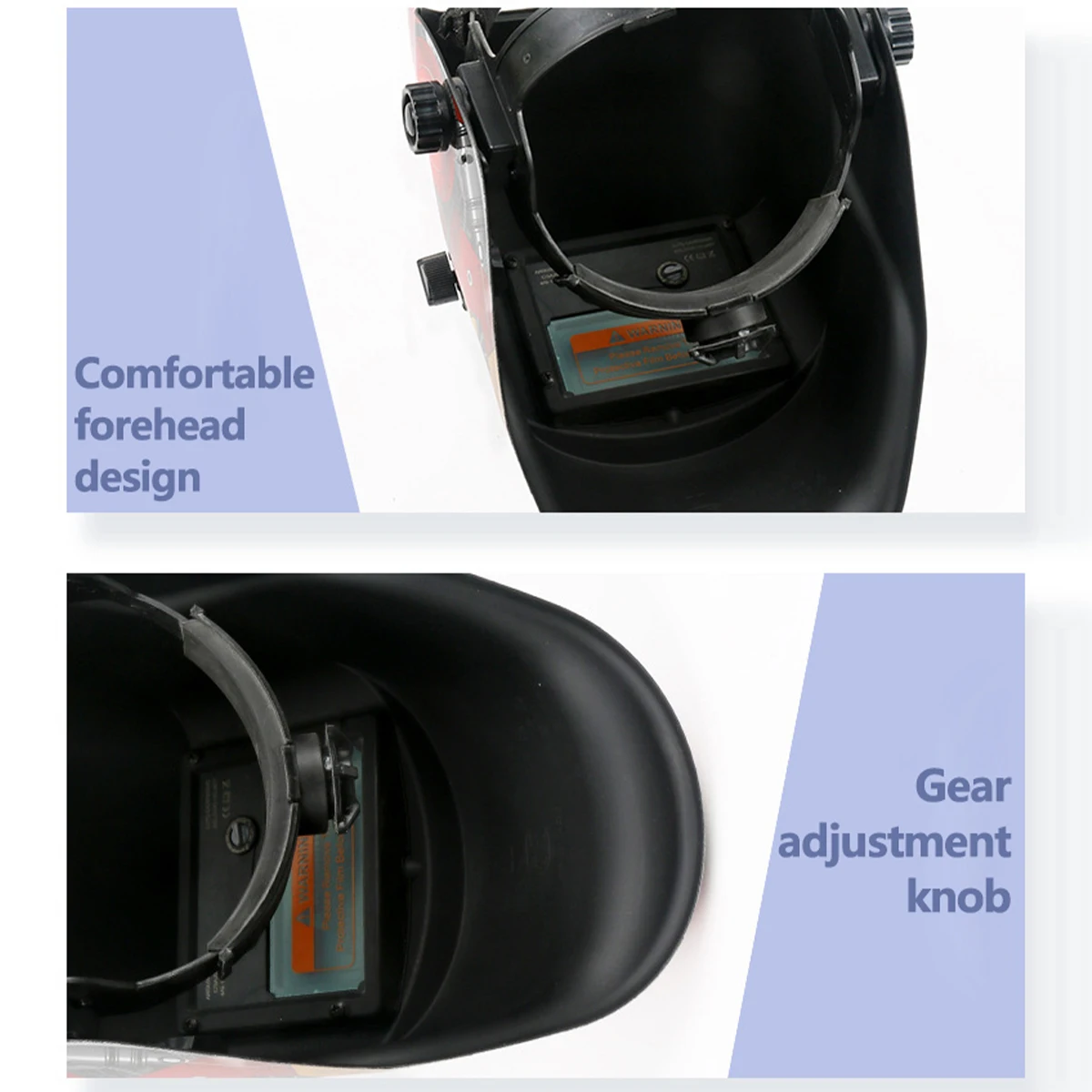 AIRAJ Welding Helmet Auto Darkening Welding Mask For TIG MIG ARC Welder Machine Large View True Color DIN9-13 93*42MM Vision view 5