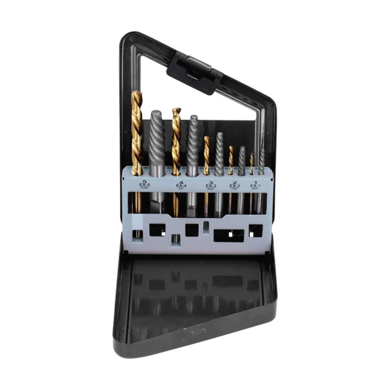 

10Pcs Screw Extractor Drill Bit 4241 HSS Left Hand Damaged Bolt Stud Removers Hardware