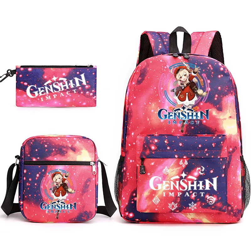 2022 Backpack Women Men Teen Schoolbag Travel Genshin Impact Backpack