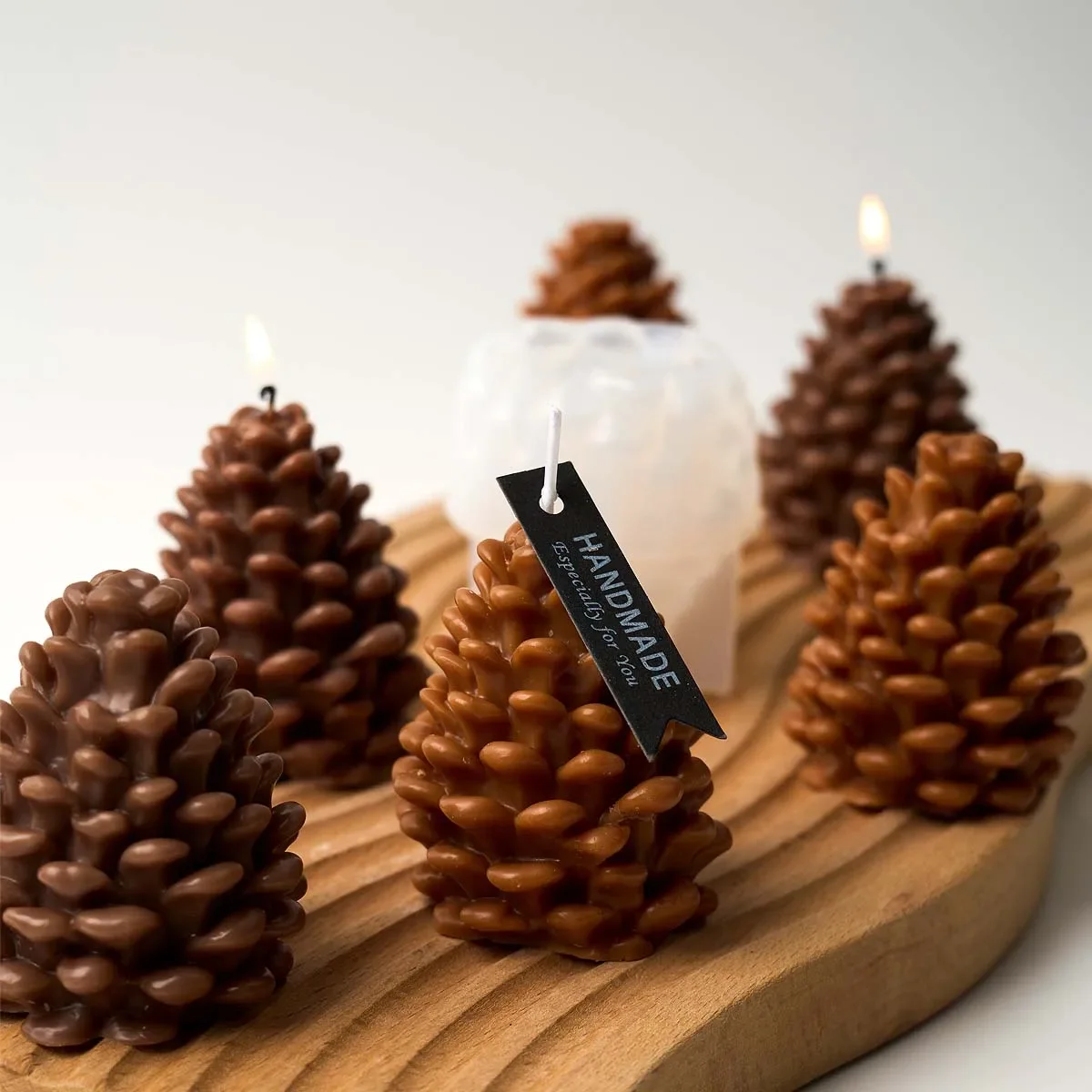 3D Pine Cone Silicone Mold - DIY Christmas Ornament Craft Tool, Soap Plaster Resin Casting Molds for Home Decor Gift Making - Image 2