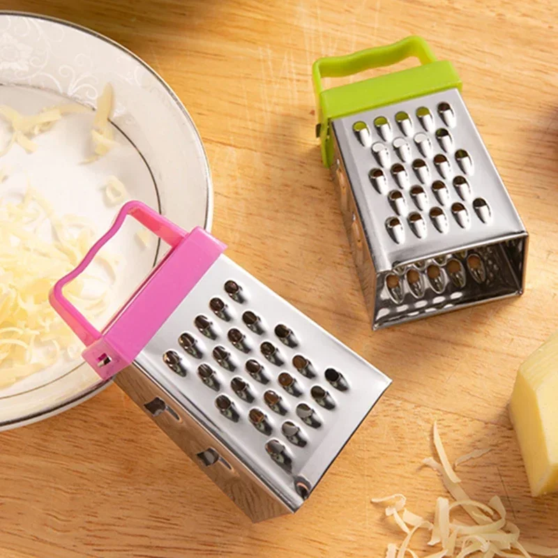 Multifunctional Stainless Steel Mini Four-Sided Grater Planer Peel Cutter Fruit Ginger Garlic Grater Cooking Kitchen Accessories