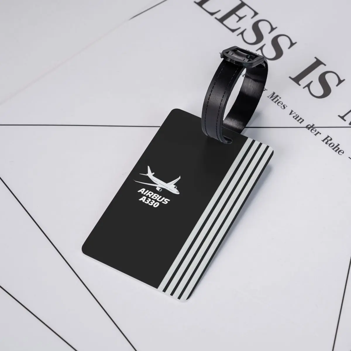 Airbus A330 Captain Stripes Luggage Tag Pilot Aviation Aviator Airplane Travel Bag Suitcase Privacy Cover ID Label