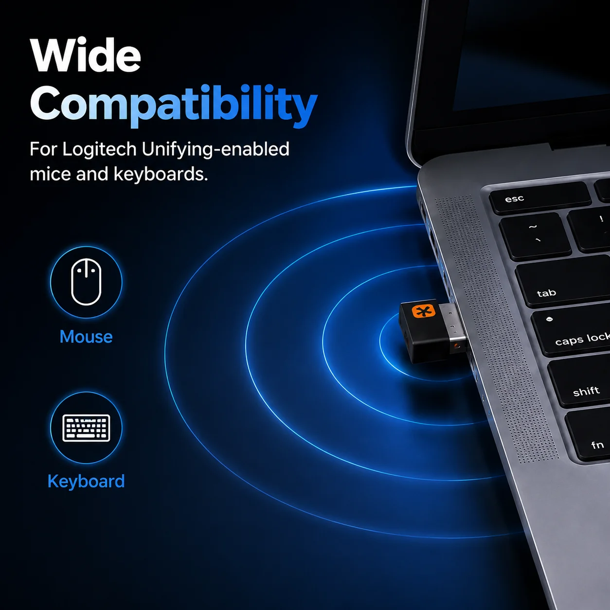 6 Channel Wireless Dongle USB Receiver Adapter for Logitech Unifying Mouse MK365 M905 M510 Keyboard K800 K750 K520 Dropshipping view 5