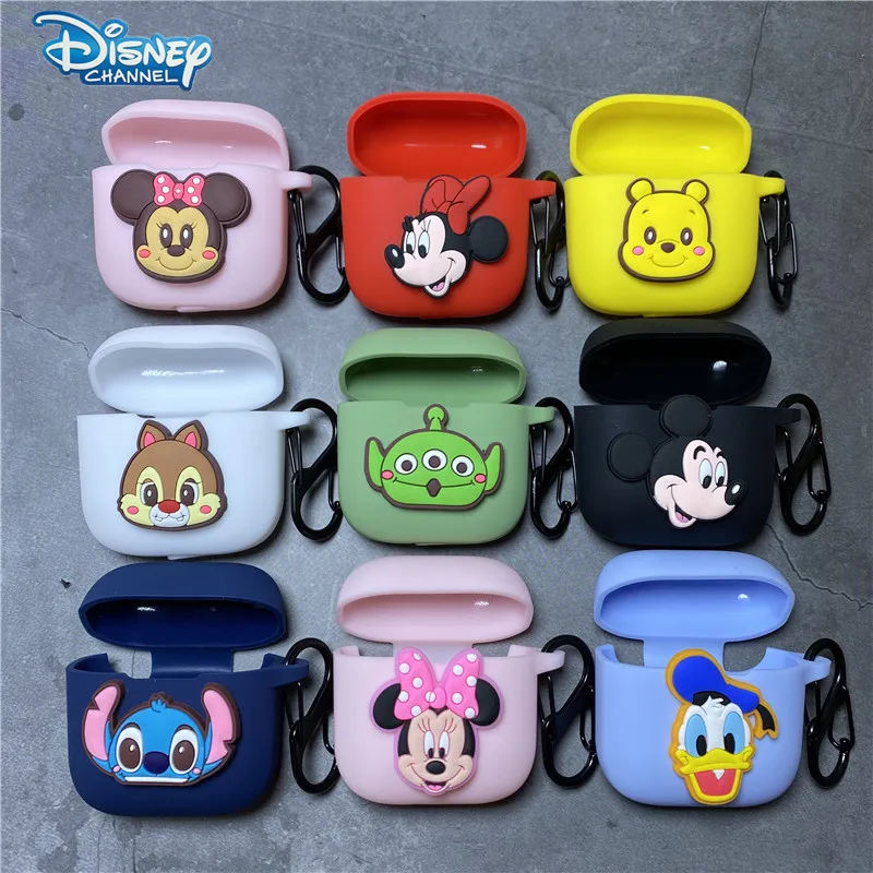 Мультяшный чехол для наушников Disney для Xiaomi Redmi Buds 3, мягкий силиконовый беспроводной Bluetooth Eadbuds, защитный чехол с крючком для зарядного устройства