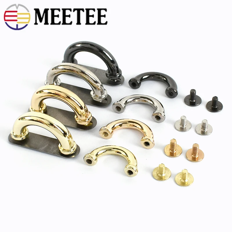 10/20/30Pcs 14/17mm Metal Bag Arch Bridge D Ring Buckle Strap Hook DIY Handbag Hardware Belt Leather Repair Accessories BD302