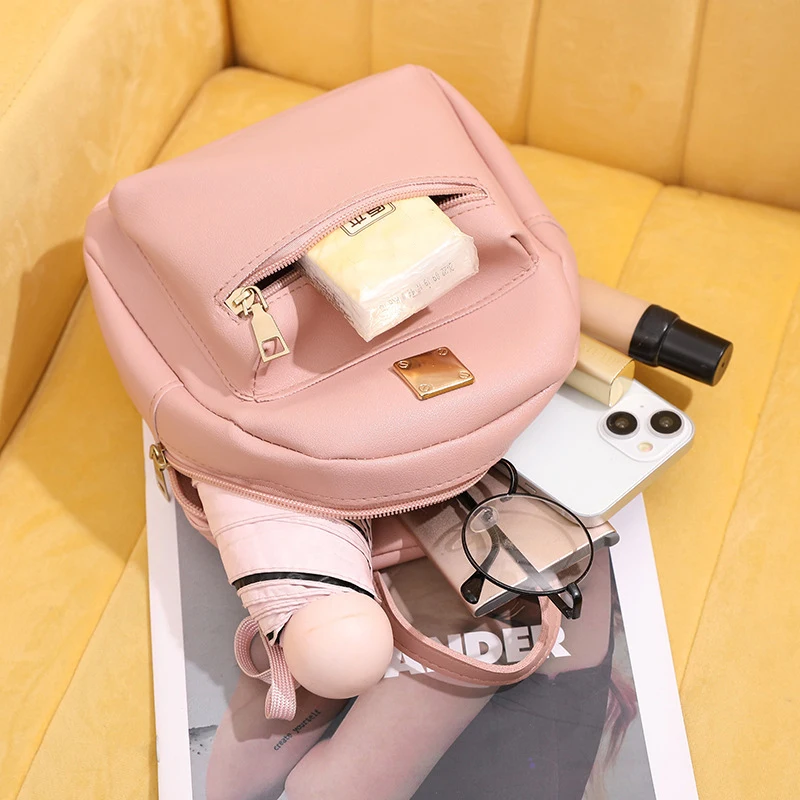 

Fashion Backpack Women Designer PU Leather Small Girl Backpack Bag Leisure Women Shoulder Bag Mini School Backpack Travel Bag