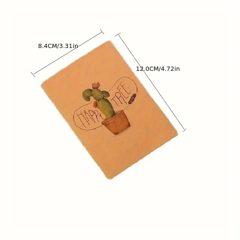 10pcs Small Cute Kraft Pocket Notebook, 64K 16-Sheet Blank Mini Journal Memo Notepad For Student Traveler School Supplies