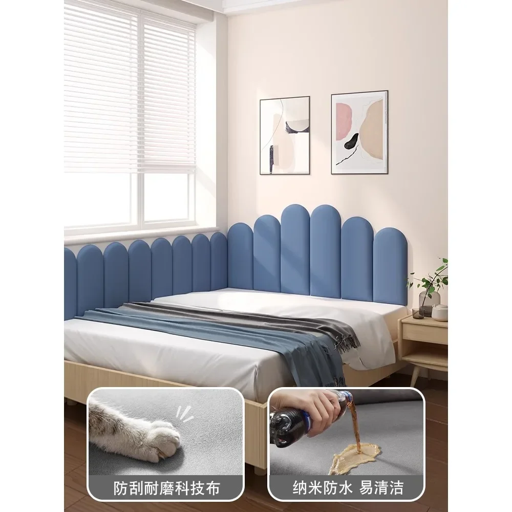 Tatami Soft Package Wall Enclosure for Children Room Headboard Soft Package Backrest Technology Cloth Anti-collision Wall Panel