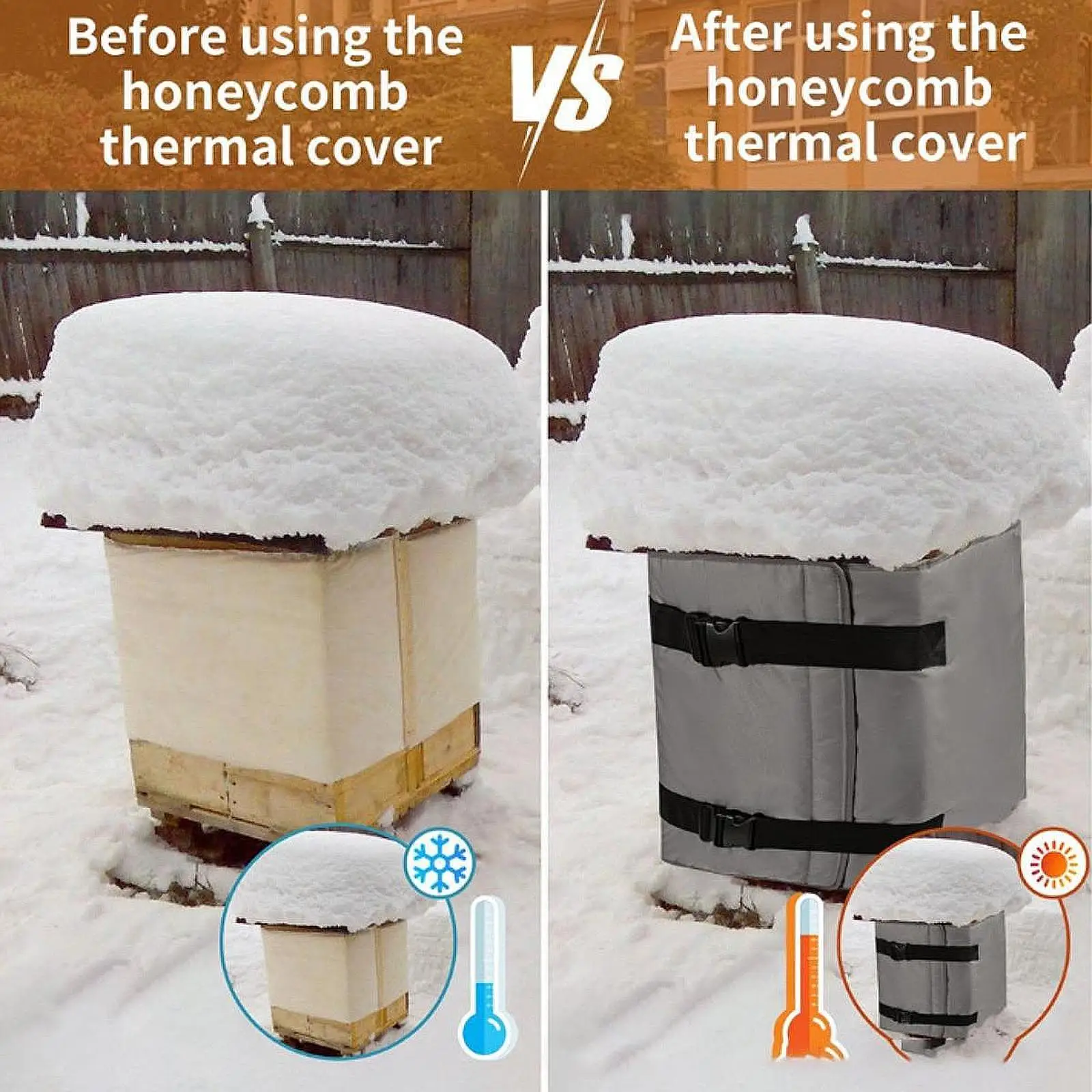 

Winter Bee Hive Wrap Winter Protection Cover Garden Supplies Oxford Reusable Waterproof Cozy Windproof Adjustable Beehive Wrap