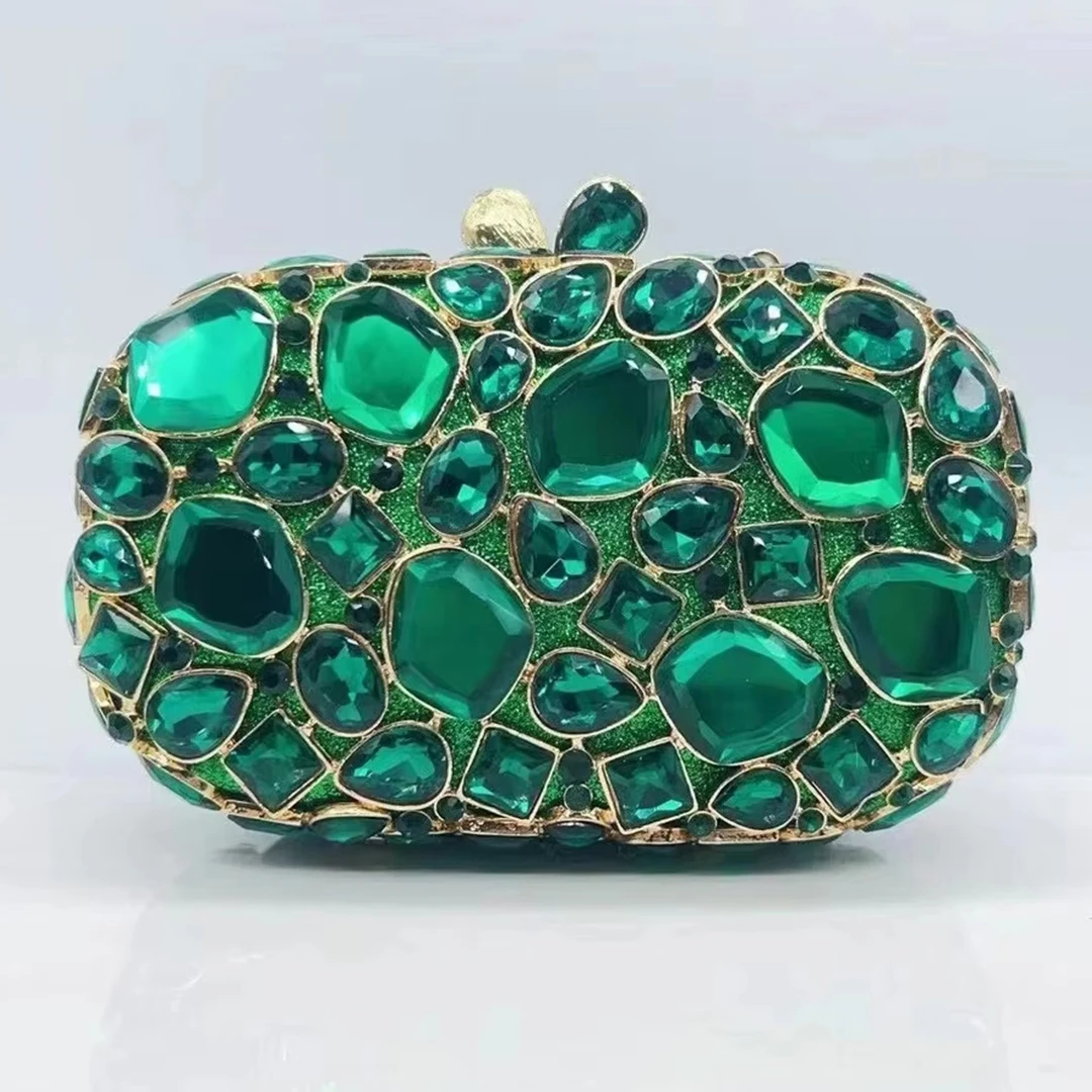 

Luxury Gold Rhinestone Clutch Stones Wedding Purse New Arrival Diamond Bridal Handbags Evening Bags Women Party Dinner Clutches