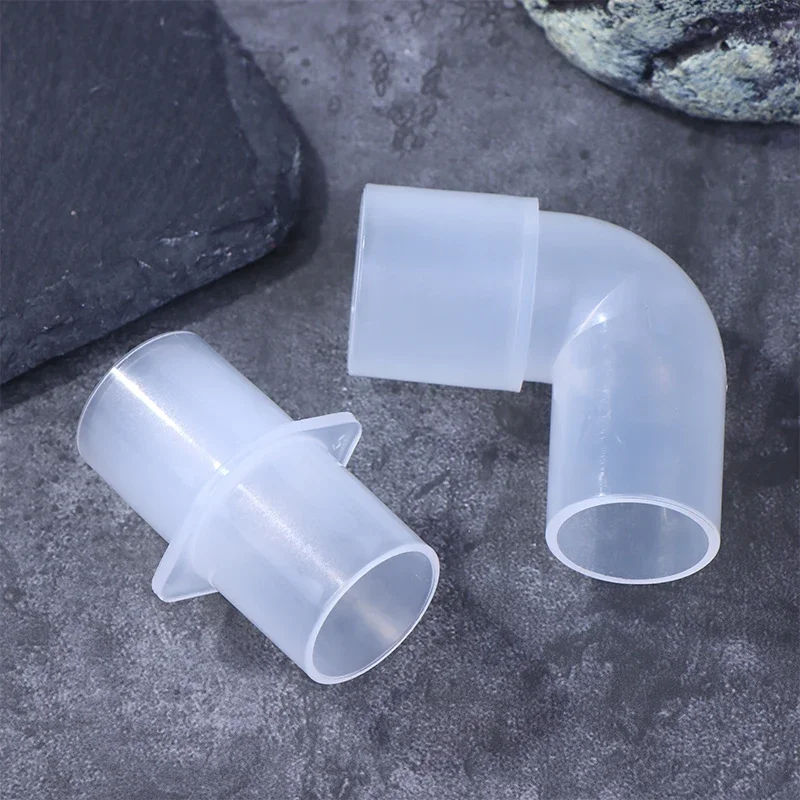 Blanco 15mm a 22mm circuito de respiración de anestesia sistema corrugado conector recto herramienta veterinaria Material PP