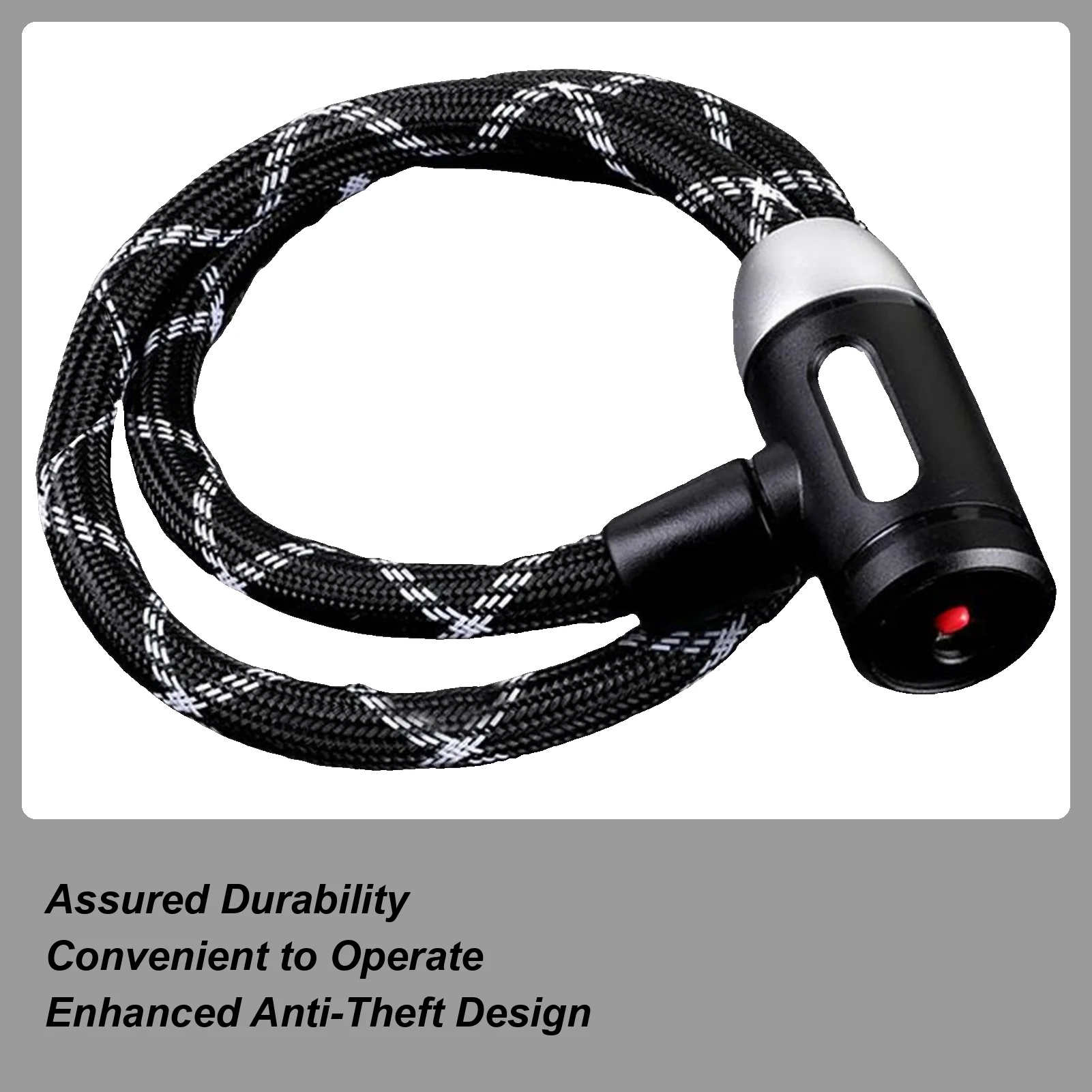 

Cable Lock Water-Resistant Scooter Cable Uncuttable Scooter Security Lock For Outdoor Travel Mountain Motorcycle Trail School