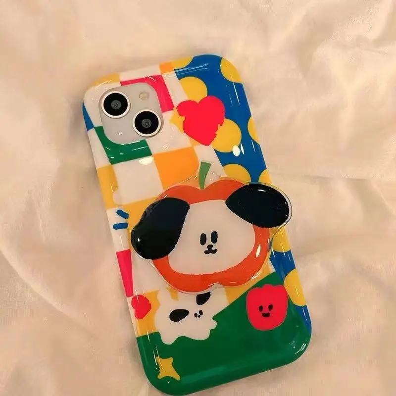 Color Checker Dog Phone Case For iPhone 14 Plus 7 8 X XS XR 11 12 13 Pro Max Silicone Case Cover With Holder