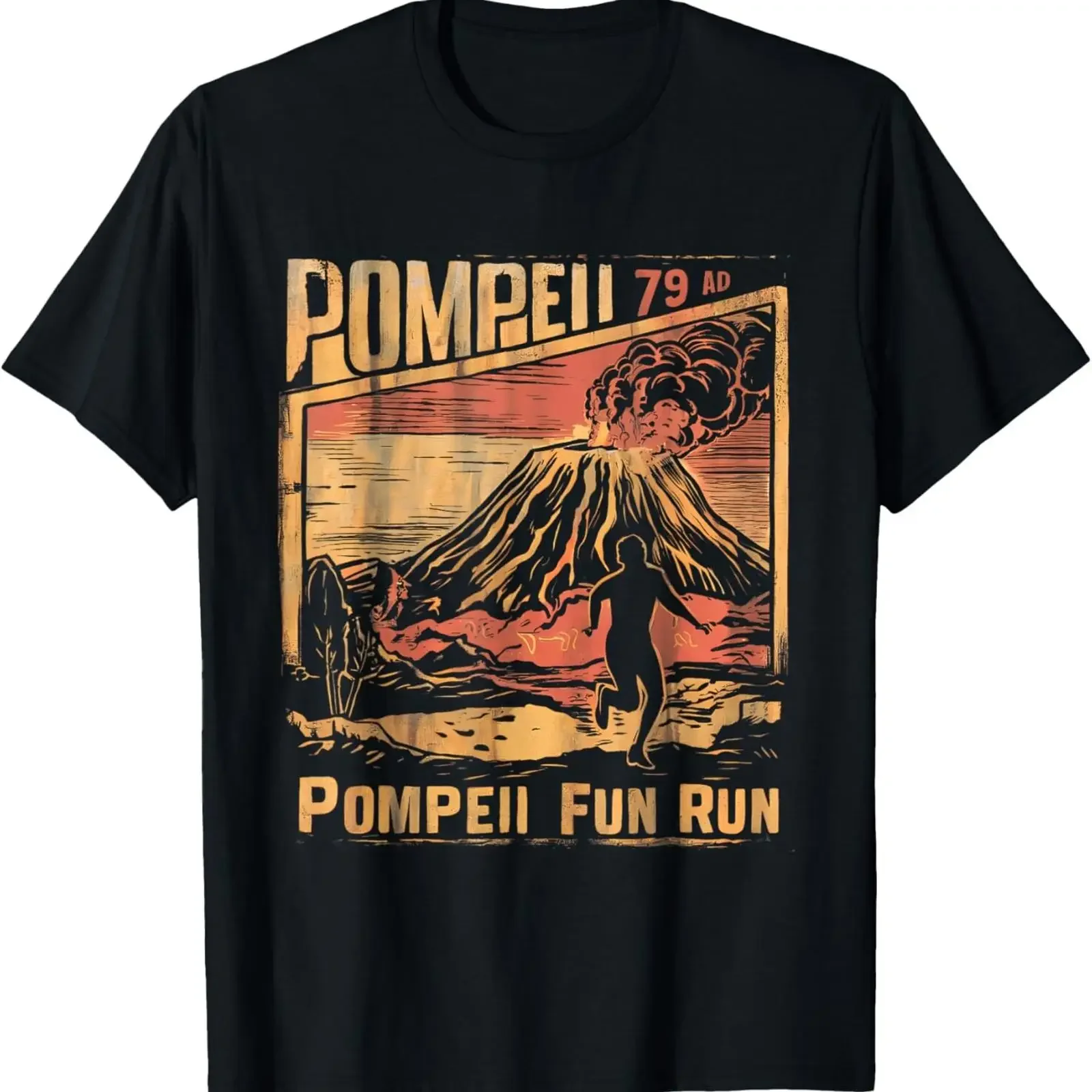Pompeii Fun Run Geography Volcanologist Volcanology Funny T Shirt vintage Washed Versatile Stretched fashion designer clothes