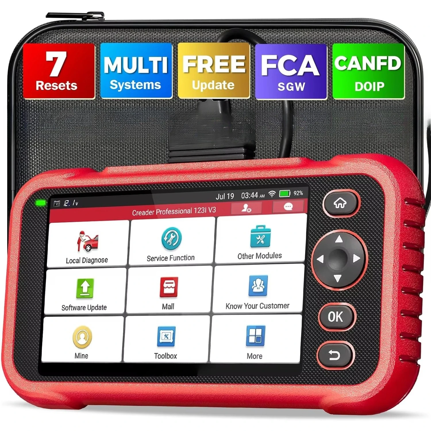 CRP123I V3.0 Elite OBD2 Scanner Diagnostic Tool 2026 Lifetime Free Update Engine ABS SRS Transmission Car Scanner