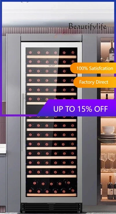N40 Wine Cabinet Constant Temperature Wine Cabinet Ice Bar Stainless Steel Double Door Double Use Refrigerated Ice Bar Wine Cab