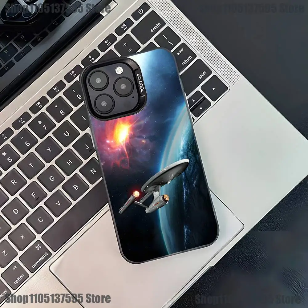 Funda de teléfono Art Star T-Trek S-Ships para iPhone 17,16,15,14,13,12,11,Pro,XS,Max,Plus,Mini,SE4,E, funda negra mate a prueba de golpes