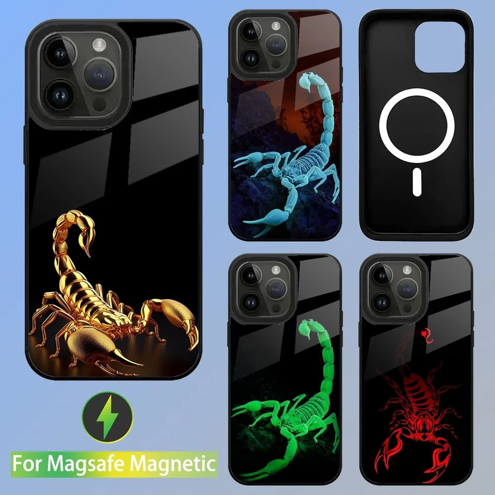 

Golden Scorpion Phone Case For iPhone 15,14,13,12,11,Plus,Pro,Max Mini Magsafe Magnetic Wireless Charging