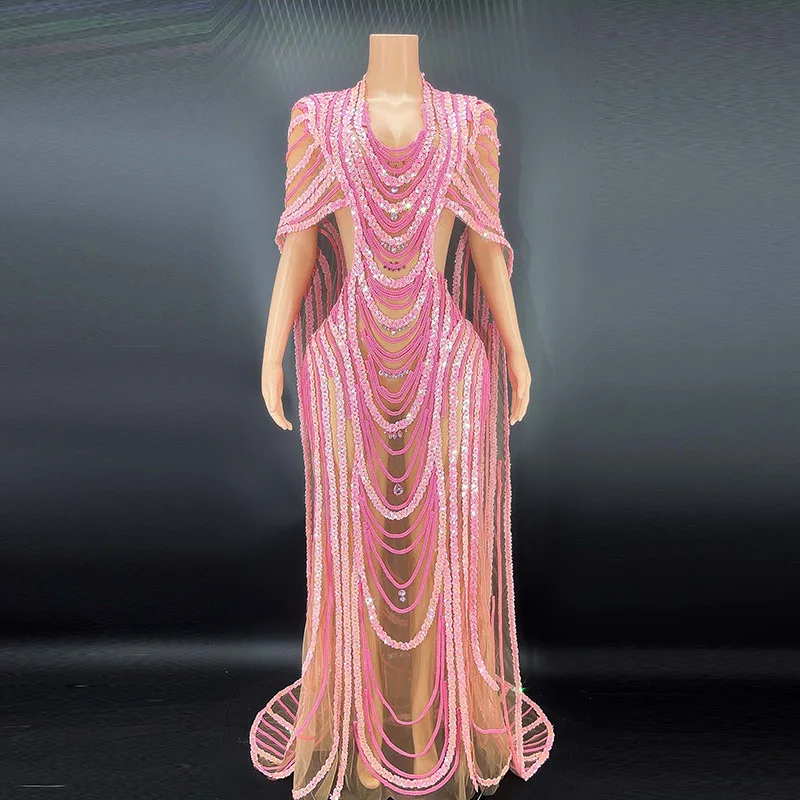 فستان سهرة نسائي مزين بالترتر الكريستالي للمسرح فستان طويل الدهون رداء نسائي أنيق Et Élégante Vestidos De Festas Para Casamento