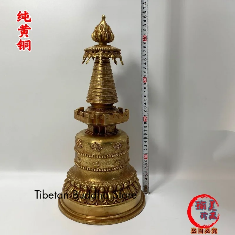 Tibetan Tantra Karma Tower Copper Gilt Boutique Pagoda 7-Inch 10-Inch 15-Inch Household Height Karma Tower