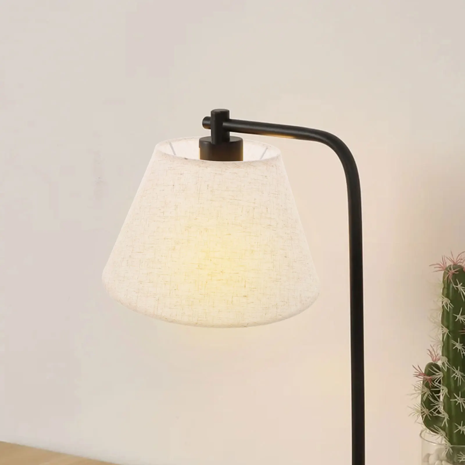 

Vintage Lampshade Replacement Linen Cover Pendant Hanging Shades Metal for Small