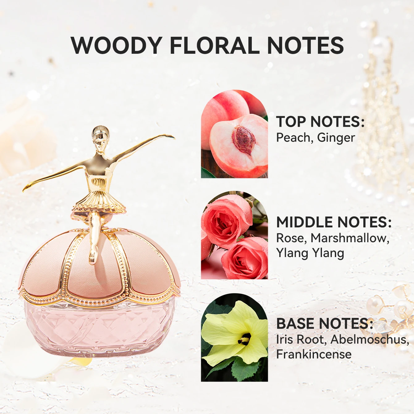 50ML 1.7FL.OZ Ballet Dancer Perfume, Original Gift Set Women\'s EDP Spray, Fresh Fruity/Woody Floral Notes Ideal Holiday Gifts