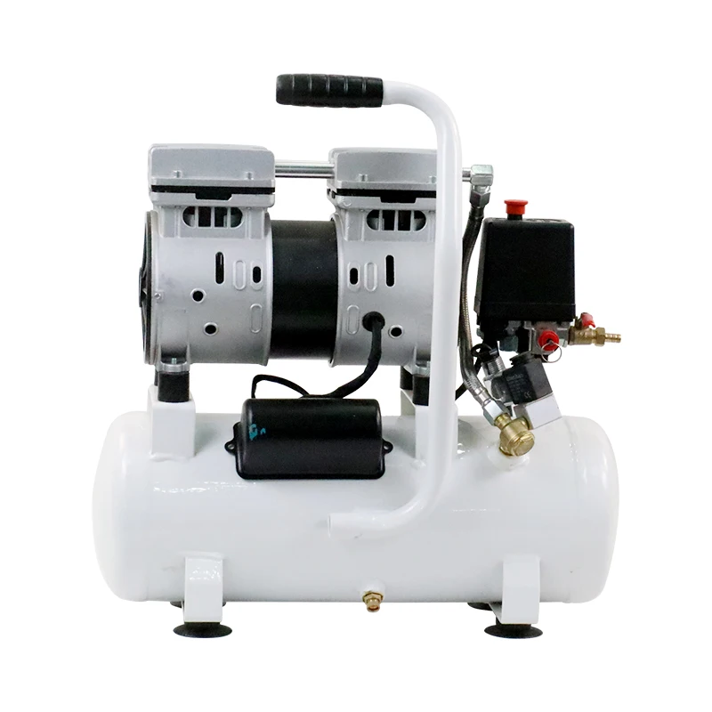 Professional High Quality 9L 0.75HP 8Bar Silent Oil Free Portable Air Compressor - view 3