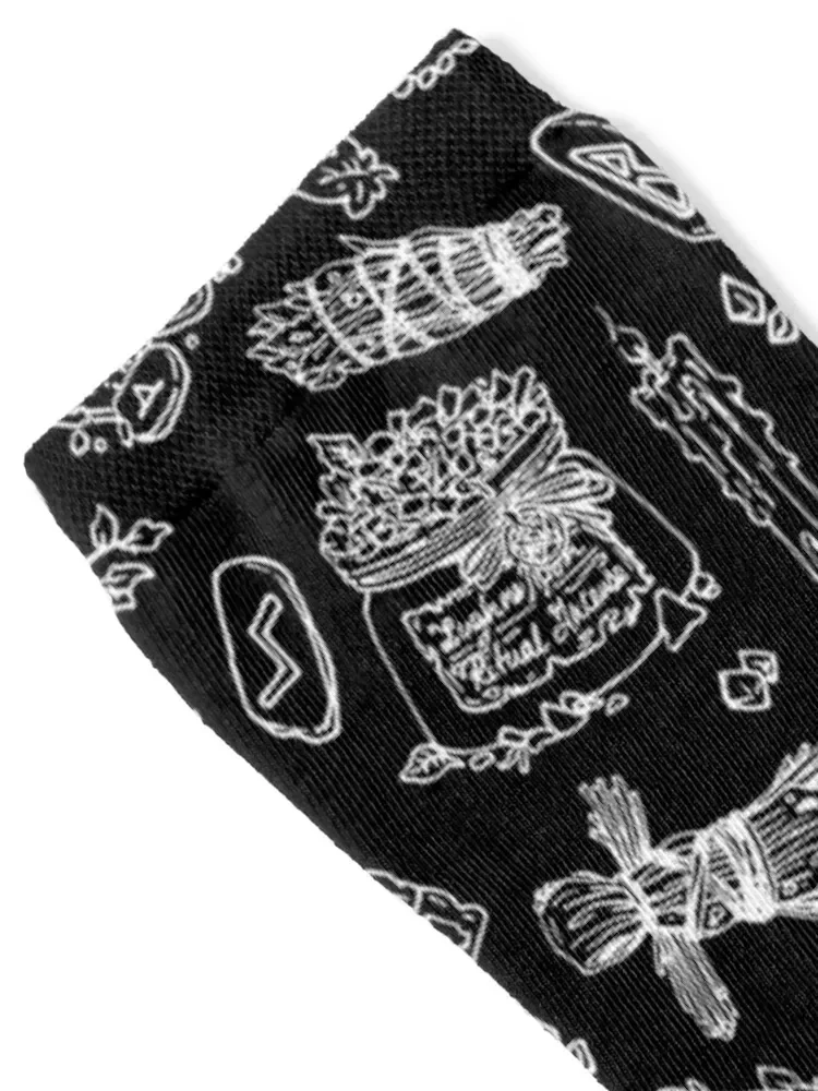Black witch - Dark pagan witches druids essential gothic goth Socks winter tennis snow Men Socks Luxury Brand Women's