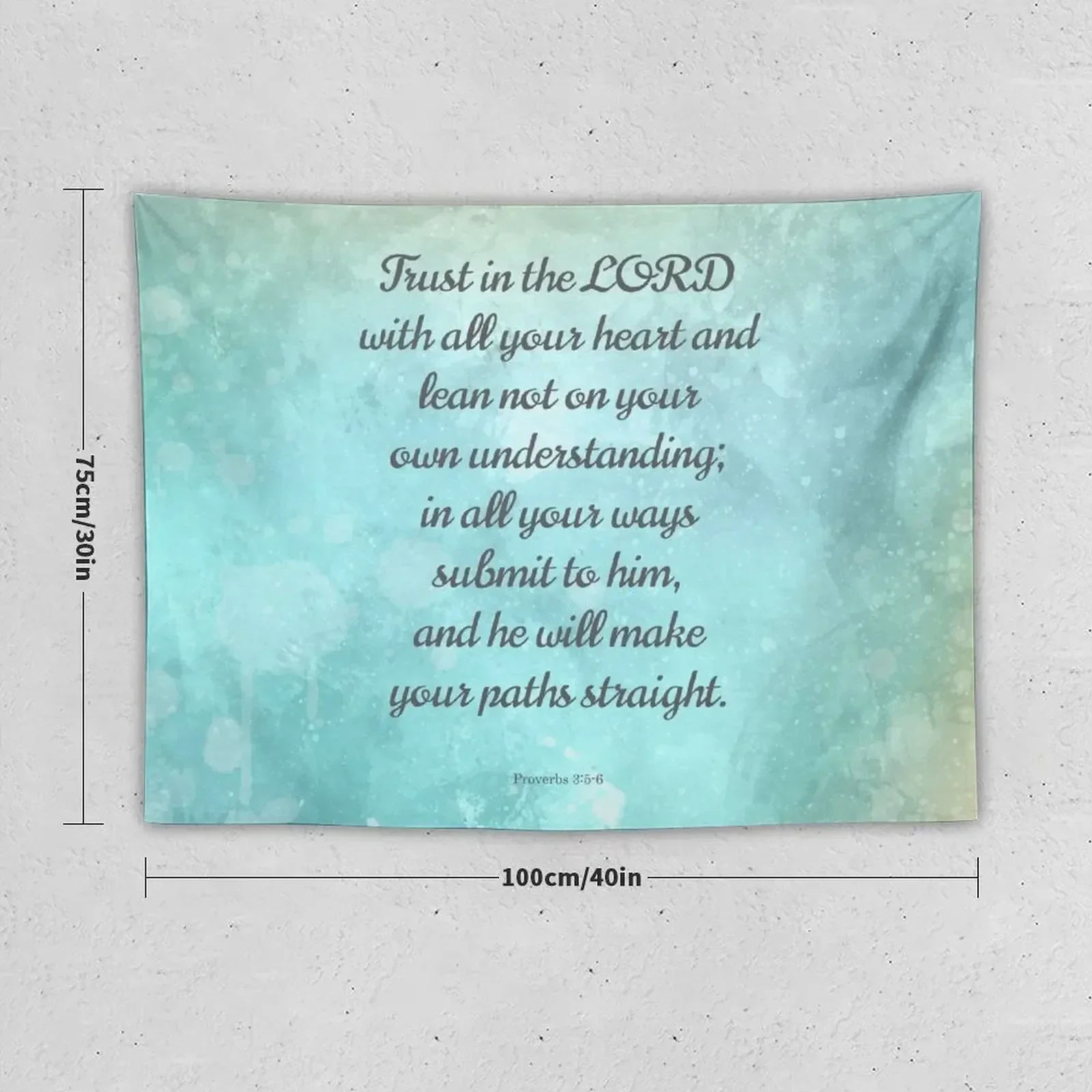 Proverbs 3:5-6 Encouraging Bible Verse Tapestry Wallpaper Decoration For Bedroom Wall Carpet Living Room Decoration Tapestry