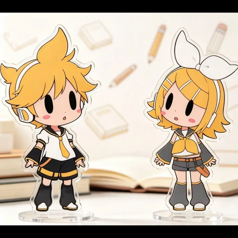 

Miku Figure Acrylic Stand Anime Peripherals Kagamine Rin Figurine Standing Plate Kagamine Len Decoration Collection Toys Gifts