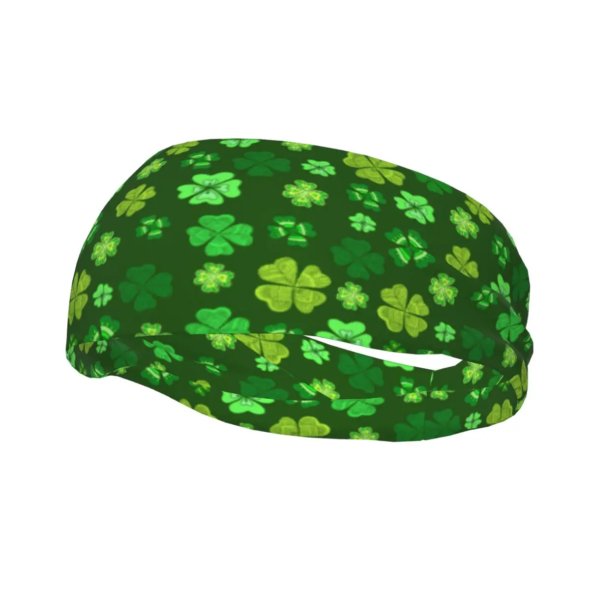 

Green Clover Leaf St Patricks Day Elastic Hair Band Yoga Headband Makeup Hair Hoop Headwrap