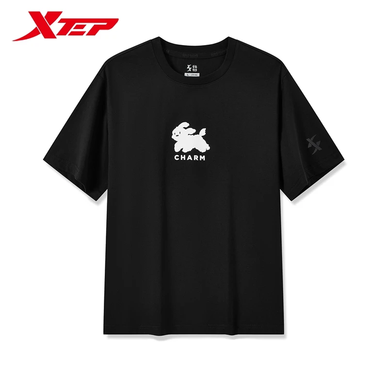 Xtep Short Sleeve Knitted Shirt For Women 2024 Summer Casual Women\'s T-shirt Breathable Comfortable Outdoor Tops 976228010226