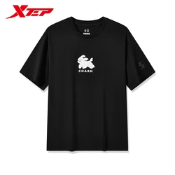 Xtep Short Sleeve Knitted Shirt For Women 2024 Summer Casual Women's T-shirt Breathable Comfortable Outdoor Tops 976228010226