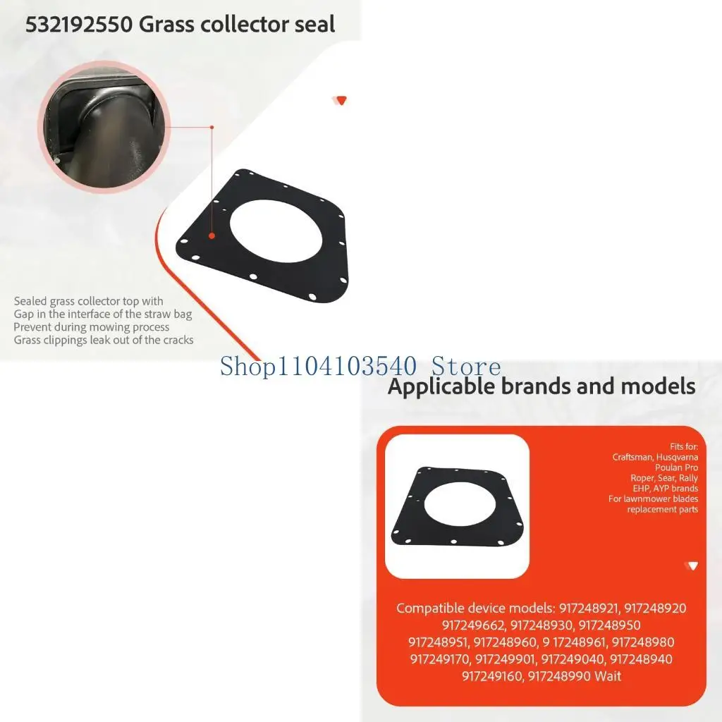 

02DC Strong Rubber Top Seal Replacement Part 532192550 For Lawn Mower Deck Assembly