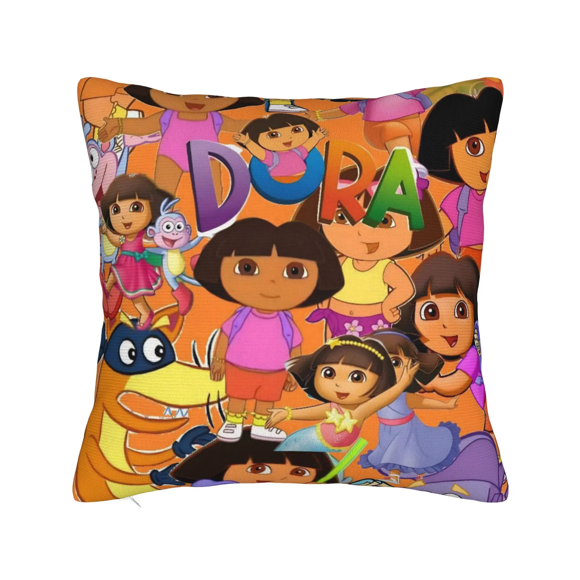 Decorative Pillowcase D-Doras The Explorers Stuff Home  Pillow Case Cover Square Multi Size
