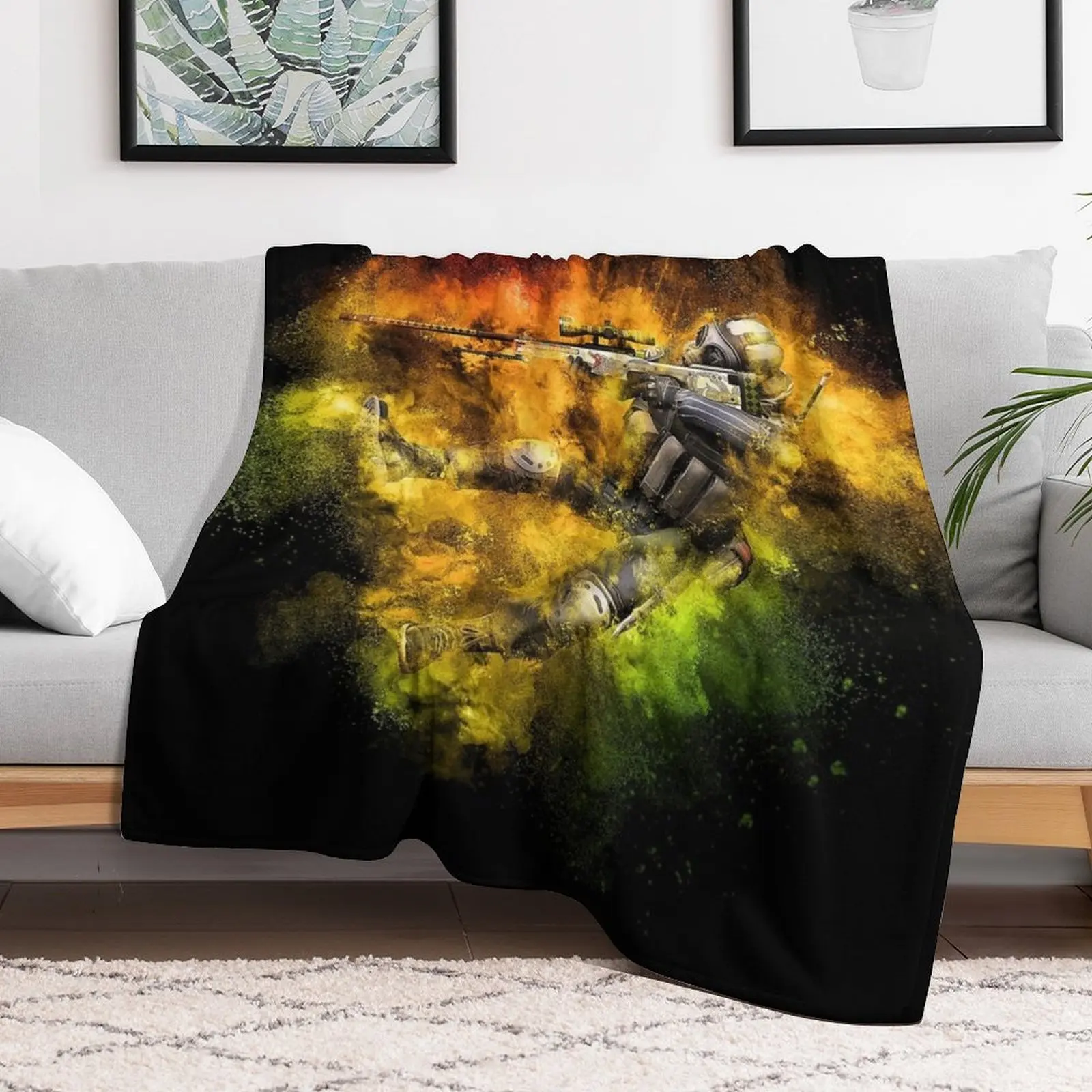 Counter Strike Global Offensive Throw Blanket Camping Luxury Designer Blankets