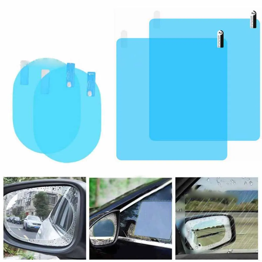 Car Rainproof Film Anti Fog Sticker Mirror Window Clear Film Rain Proof Waterproof Film Auto Sticker Accessories