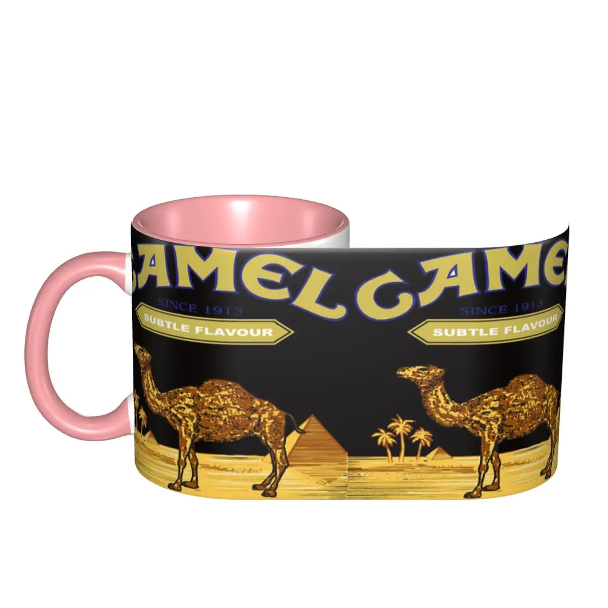 Camel Cigarettes Mug Funny Ceramic Coffee Cups Tea Mugs Milk Cup Drinkware Gifts for Friends DIY Custom