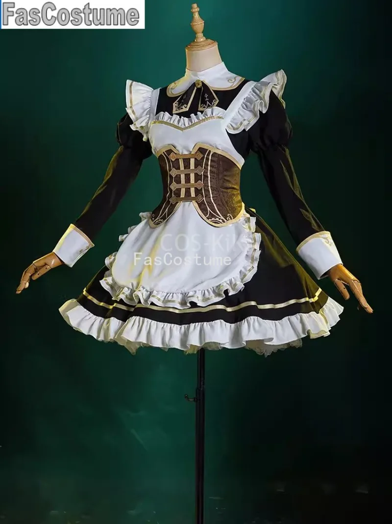 

FasCostumedentity V Emma Woods Gardener Manor Tea Party Elegant Dress Cosplay Costume Halloween Party Role Play Outfit Women