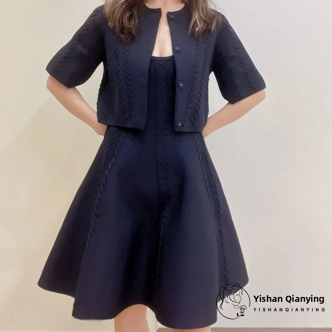 

Ранняя осень Трикотажные платья Dr ort Sve Bateau Ne Open Cardigan Sle Женские модные поездки на работу Легкий вес